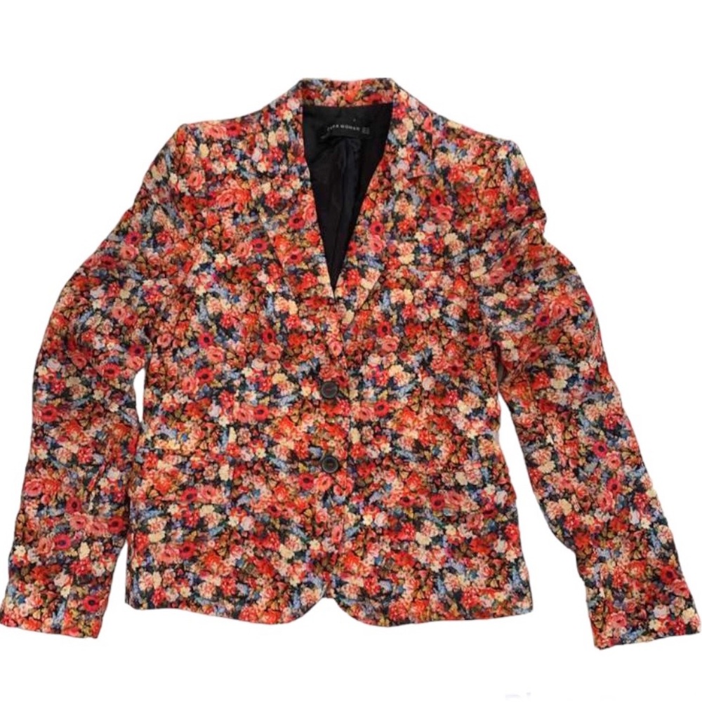 ZARA woman lightweight floral blazer size small - Picture 2 of 7